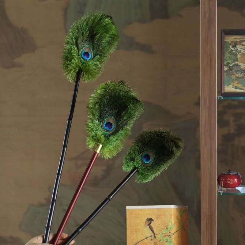 Peacock Feather Duster, Ostrich Feather Duster, Household Dust Removal Cleaning Ornament, Anti-Static, Non-Shedding Feather Duster Peacock Feather Duster, Ostrich Feather Duster, Household Dust Removal Cleaning Ornament, Anti-Static, Non-Shedding Feather Duster