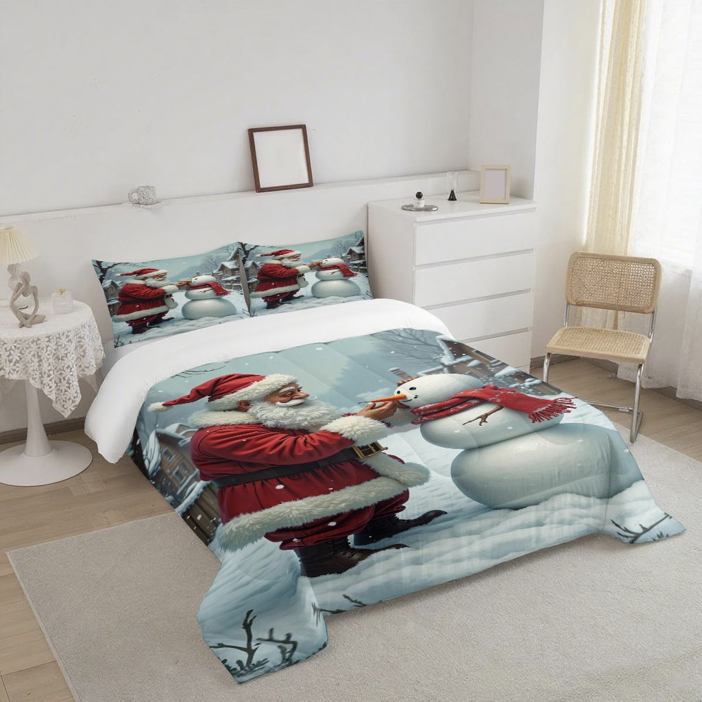 TEMU / JIT nuevo producto de impresión digital 3D de Navidad 180gms fuente de fabricantes de edredones