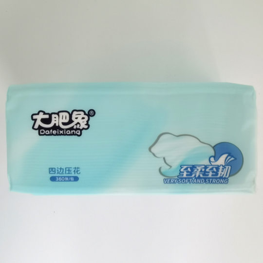 Big fat elephant paper 5-layer m-size 360 large bag embossed thick paper towel mother and baby suitable for family affordable clothes