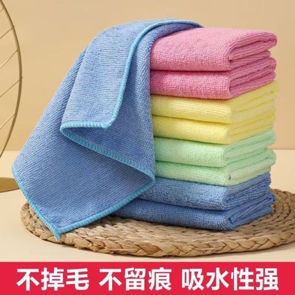 Microfibra absorción de agua toallas de limpieza, toallas de cocina transfronterizas sin aceite, sin cabello