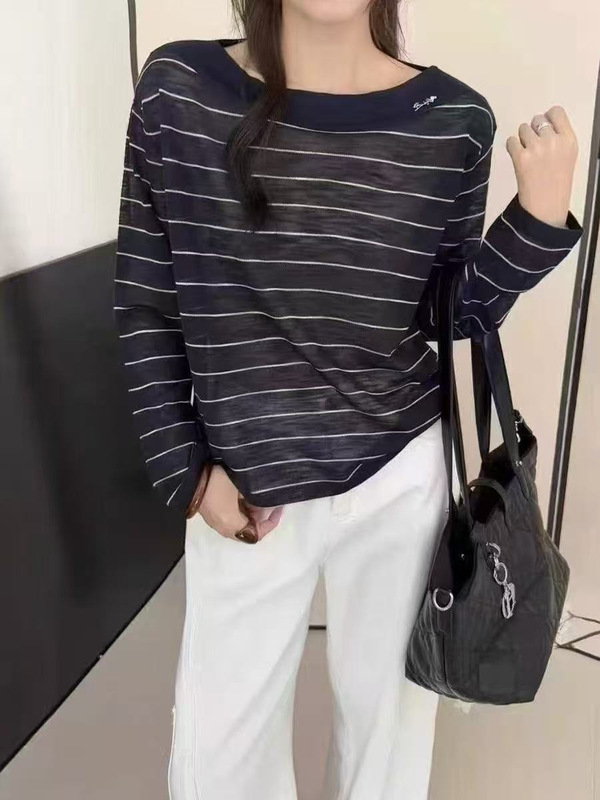 0903-142亚麻女装 早秋 设计款针织衫上衣女装|undefined