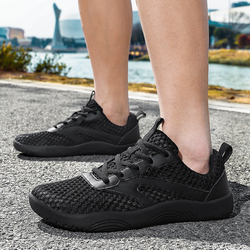 2026 New Model Foreign Trade Summer Mesh Breathable Large Size Shoes Cross-Border Versatile Barefoot Wide-Toed Sneakers_vogvips.com