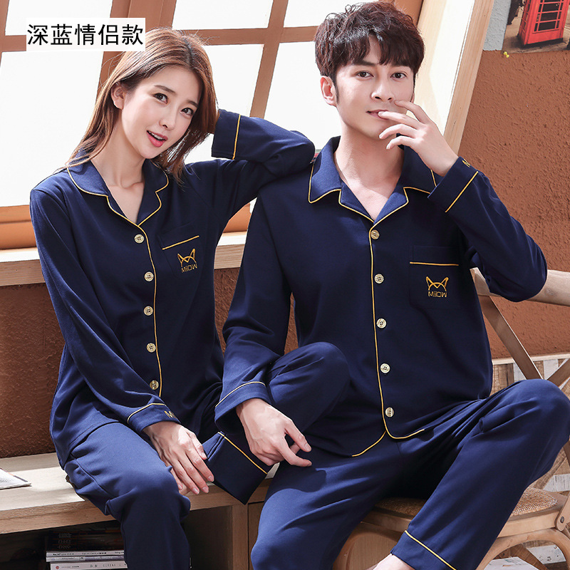 猫人棉春秋新款情侣家居服DF|ms