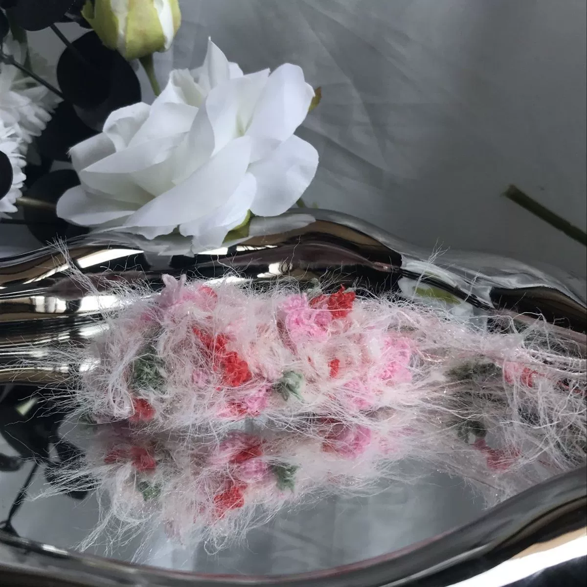 Глубокий поцелуй розы | DIY новая ручная вязка, специальная длинношерстная шерстяная шариковая шерсть интернет-знаменитостей, смешанная вручную, волосы морского конька можно связать с другими