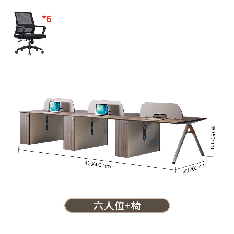 E0グレードのボードデスクとチェアの組み合わせスタッフステーションモダンでシンプルな会社員オフィスコンピュータデスクとチェアシンプル|undefined