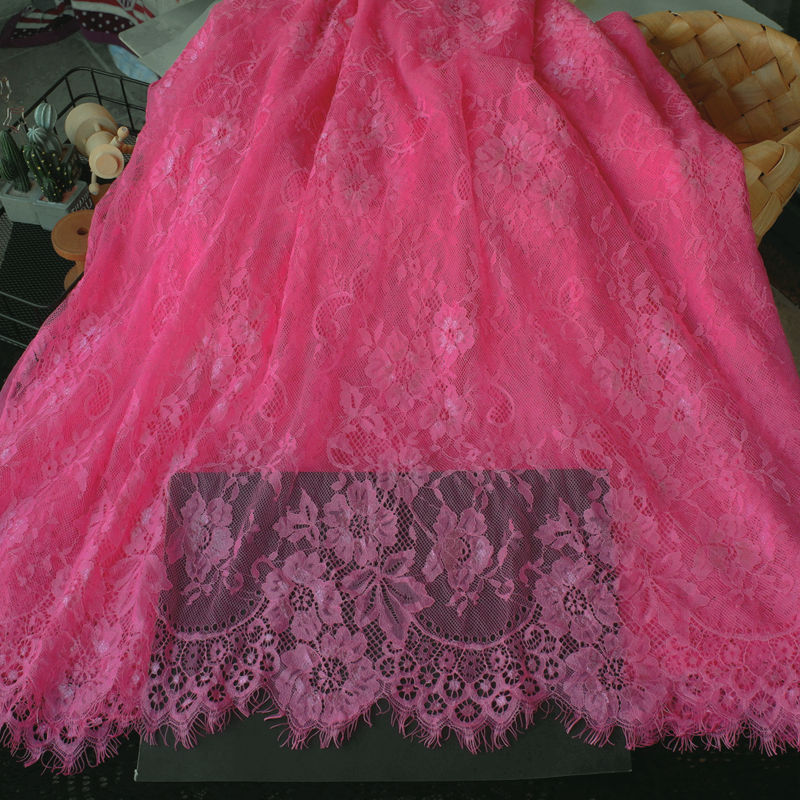1.5 M × 3m pestañas suaves tela de encaje DIY ropa falda cortina de escritorio tela de fondo decoración