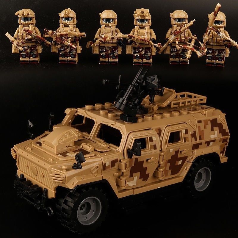 [Venta al por mayor de fábrica] Compatible con juguetes de bloques de Lego, vehículos todoterreno militares Hummer, vehículos blindados, beneficios de regalo para niños