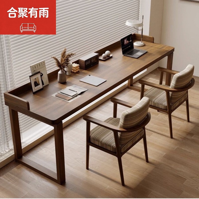 Wall Desk Solid Wood Desk Double Rectangular Desk Retro Study Table Long Table Simple Solid Wood Desk Wall Desk Solid Wood Desk Double Rectangular Desk Retro Study Table Long Table Simple Solid Wood Desk
