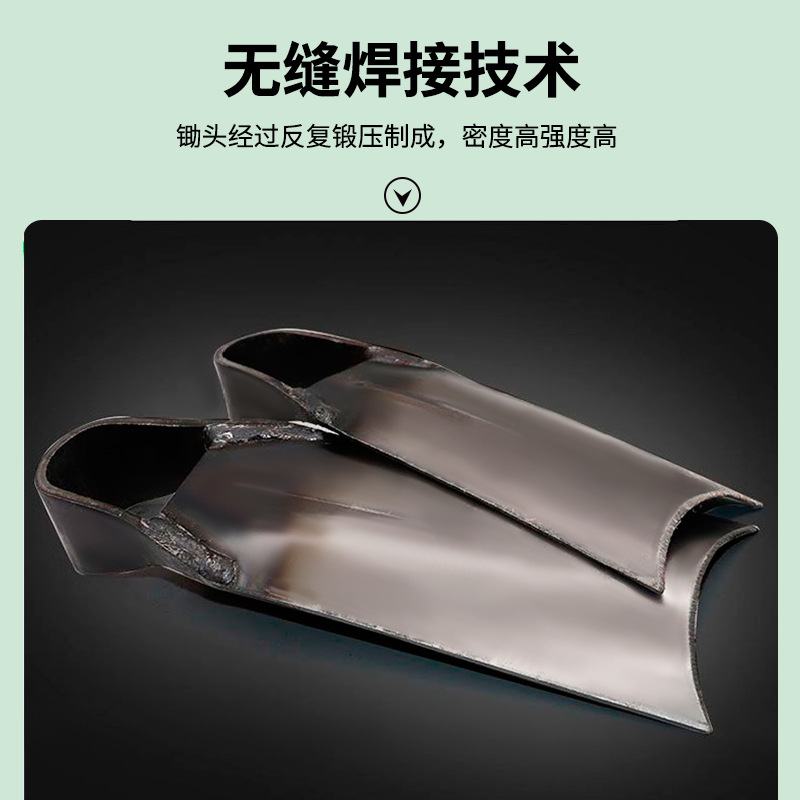 Manganese steel forged head broad-tanged thick-handled long-handled hoe, outdoor multi-purpose farming tool for clearing, weeding, and digging