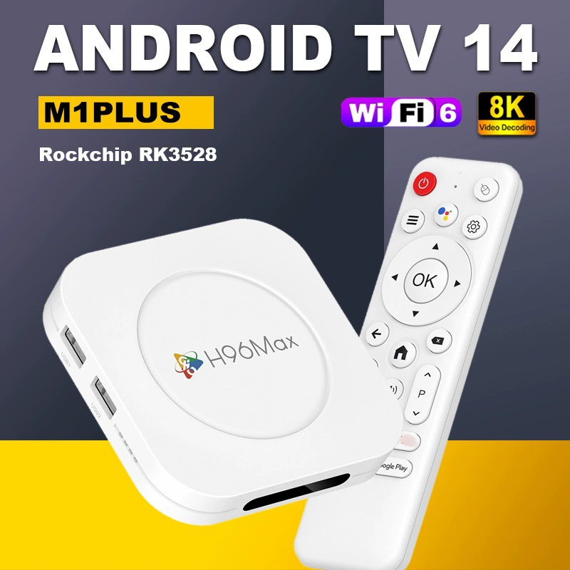 Медиаприставка H96MAX M1 Plus RK3528 Android 14, ТВ-бокс HD 8K, Bluetooth