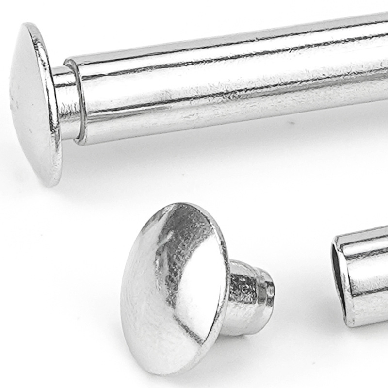 304不锈钢铆钉扁圆头对敲子母钉子母螺丝对锁字母铆钉3MM/4MM/5MM