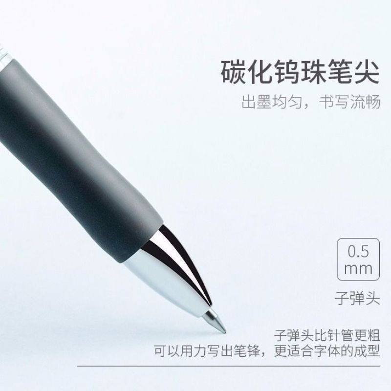 按动中性笔0.5mm笔芯圆珠笔签字笔会议笔黑红蓝学生学习办公用品|undefined