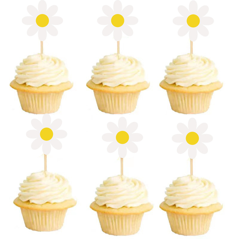 Fábrica en stock pastel tarjeta plug-in creativo fiesta decoración Margarita Rosa pequeña flor papel paja creativo