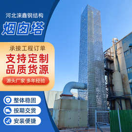 烟囱塔架石油化工排放15米井字架碳钢支撑架热镀锌锅炉烟囱防护塔