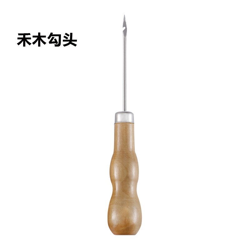 双瓢箪錐子手作り木柄錐直頭エルボ中穴錐子修靴錐革穴錐|undefined