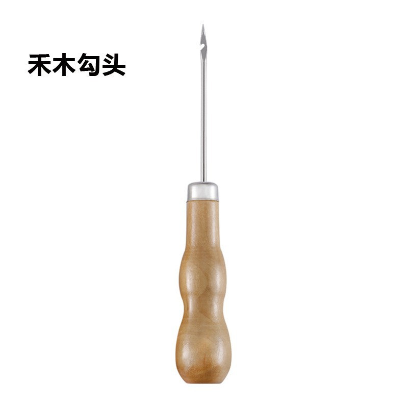 Doble cono de la zapata mango de madera hecho a mano cono recto Codo Medio agujero de reparación de zapatos cono de perforación de cuero