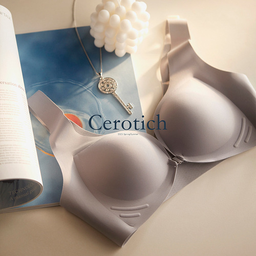Cerotich jelly front button underwear women's small breast push-up no wire sexy bra vest style breast-retracting bra