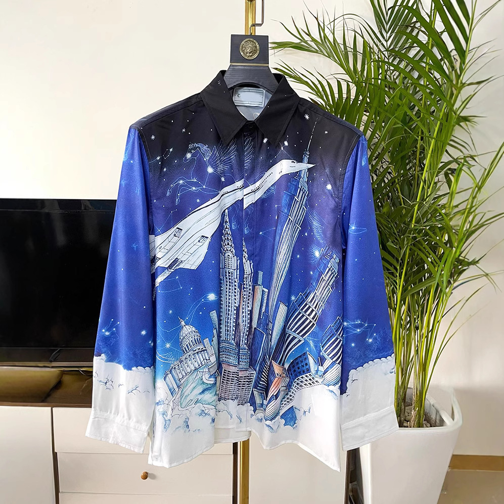 ForMen 2025 Spring New European And American Fashion Trend Foreign Trade Youth Popular Digital Print Men's Cardigan Shirt_voghion.com