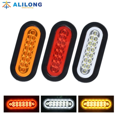 12V 24V 14LED Oval Axan Ox Yük Maşını Arxa və Yan İşığı
