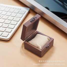 木制复古首饰盒带锁扣收纳表珠宝耳钉整理盒礼品包装盒