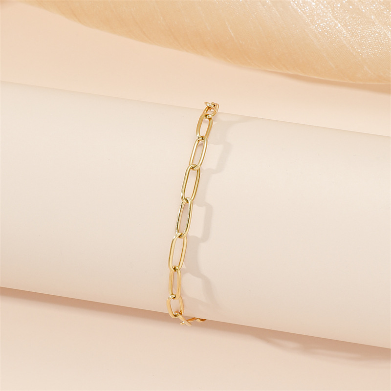 Simple Style Solid Color Titanium Steel Plating Bracelets 1 Piece