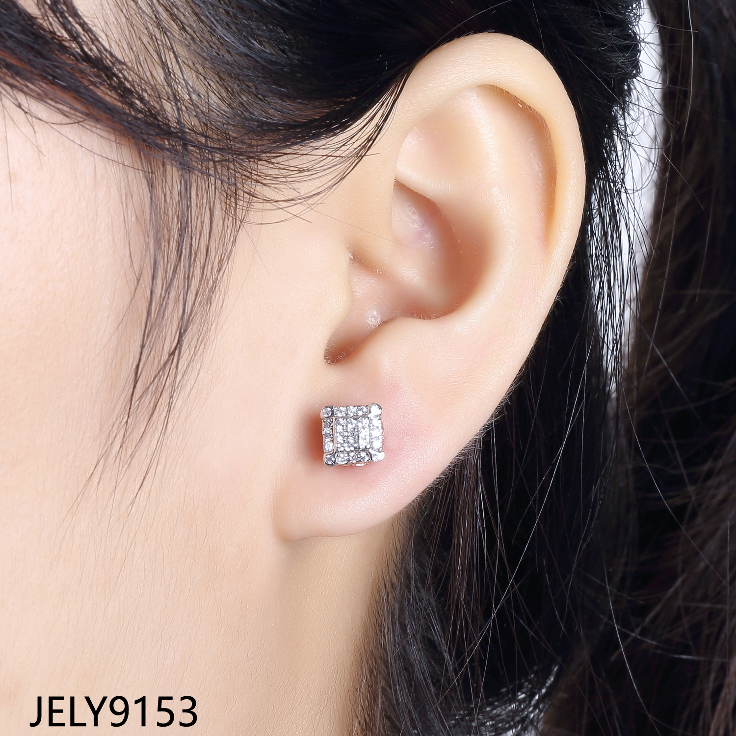 Classic Square Stud Earrings With Zircon For Men And Women_voghion.com