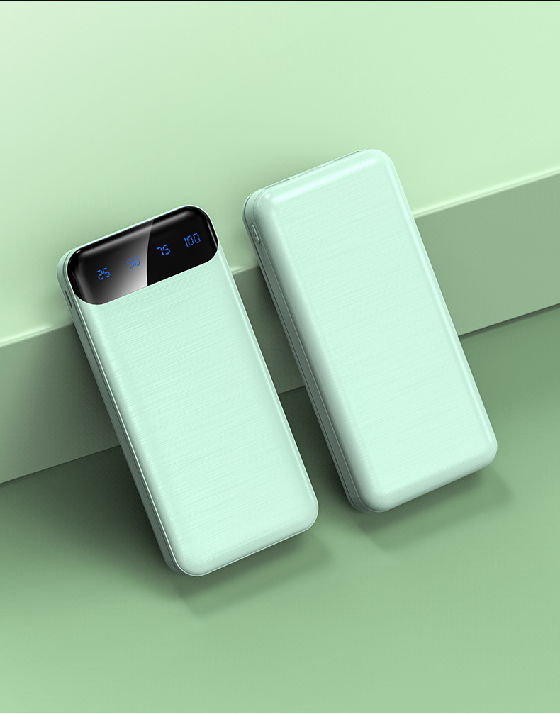 Tragbares Powerbank 20000mAh mit integriertem Kabel, hohe Kapazität, kompakt und mobil, Bestellung nach Kundenwunsch
