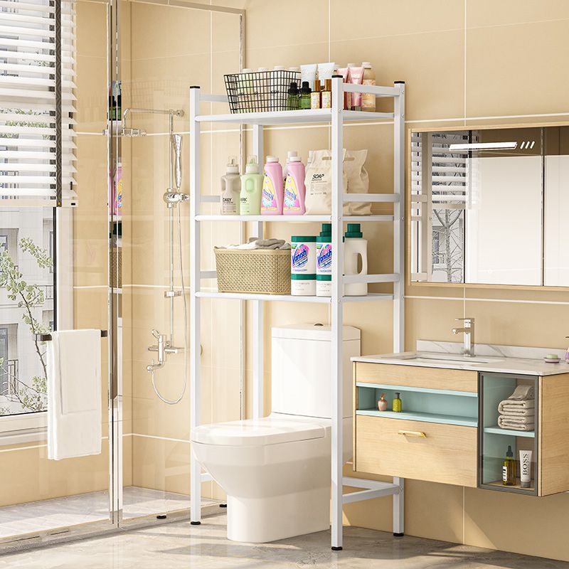 Nuevo inodoro de baño inodoro estante de almacenamiento cubierta de flip-up estante de hierro de flip-up piso multicapa sin agujeros multifuncional