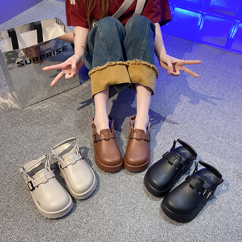 Zapatos EVA Birkenstock 2025 primavera zapatos de mujer moda casual todo-fósforo ropa exterior un pedal suela suave cómodas zapatillas Baotou