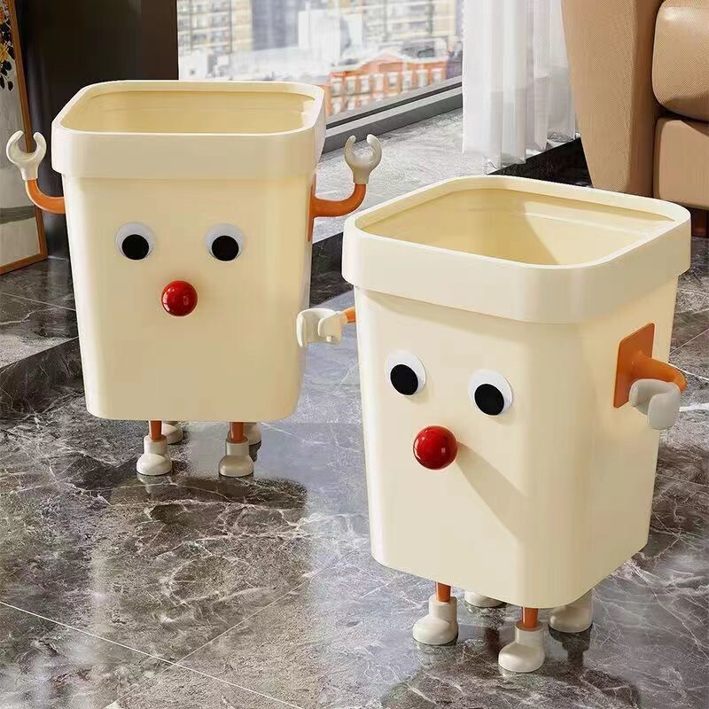 Cute Cartoon Ins Large-Capacity Trash Can for Home High-Looking Kidsren's Creative Simple Toilet Bedroom DIY Paper Basket