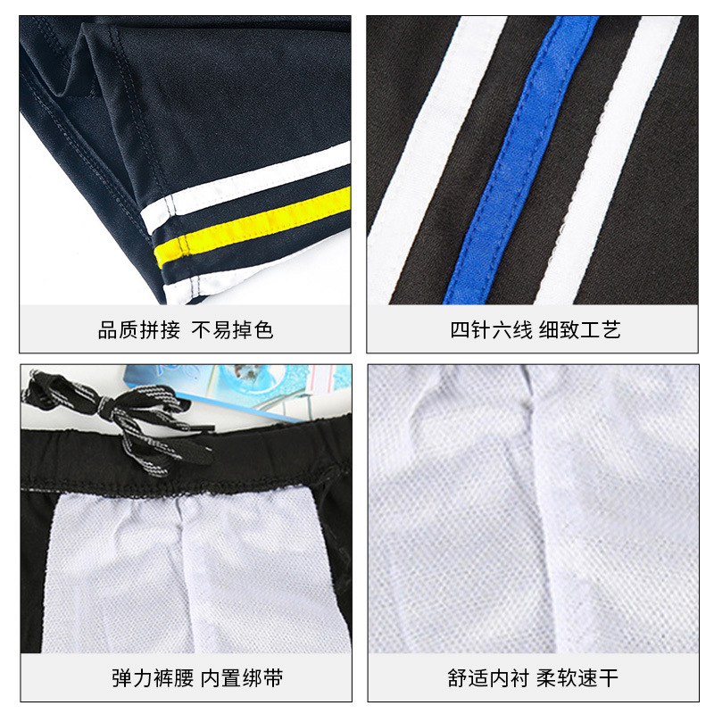 Bañador de natación de los hombres de la moda anti-vergüenza color a juego boxeador playa traje de baño playa de aguas termales pantalones cortos de natación ventas directas de la fábrica