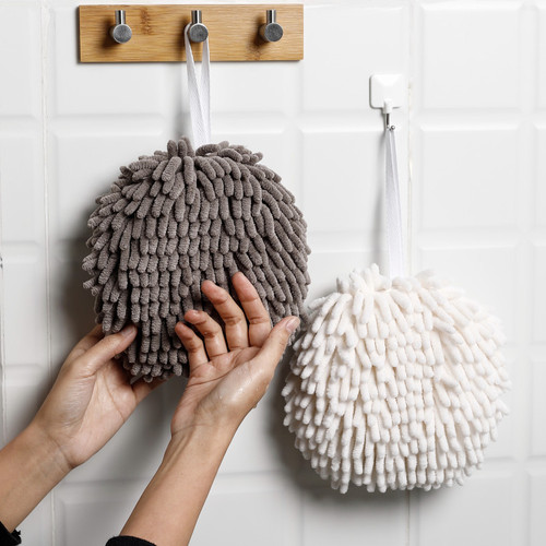 Chenille hand towel hanging absorbent quick-drying handball children's home cute handkerchief rag kitchen bathroom