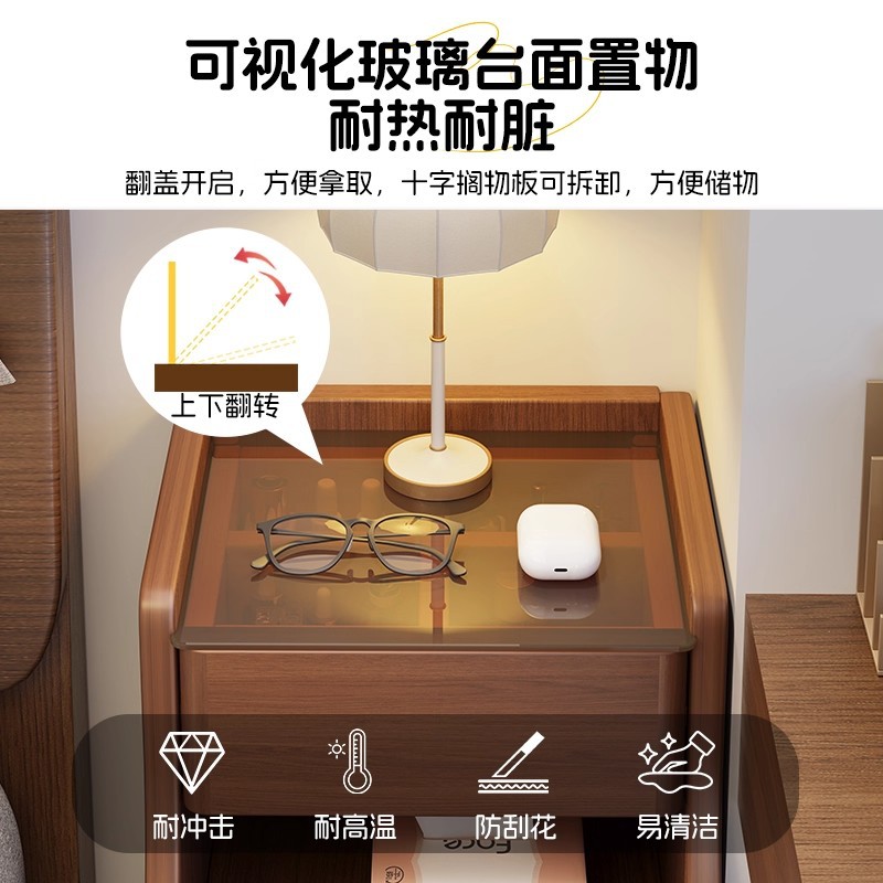 Mesa de cabecera muy estrecha lujosa ligera alta sensación móvil pequeño dormitorio doméstico de hendidura muy estrecha armario de cabecera armario de almacenamiento