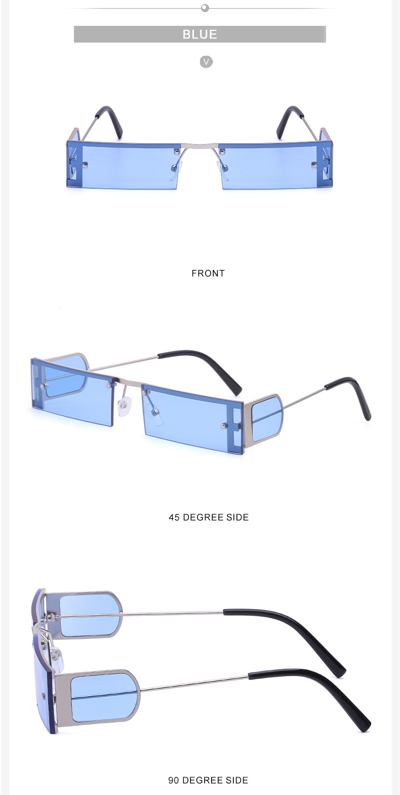 Fashion Punk Style Square Small Frame Sonnenbrille display picture 2