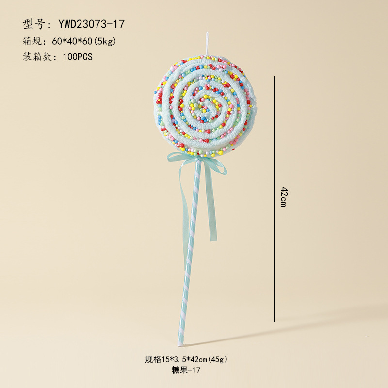 Ventas transfronterizas de muletas coloridas decoraciones de Navidad dulces adornos de árbol de Navidad colgante dopamina props de disparo