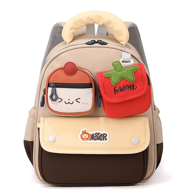Mochila infantil encantadora de frutas y verduras, color combinado, mochila transpirable para niños pequeños, mochila pequeña para bebés en clase media. image 12