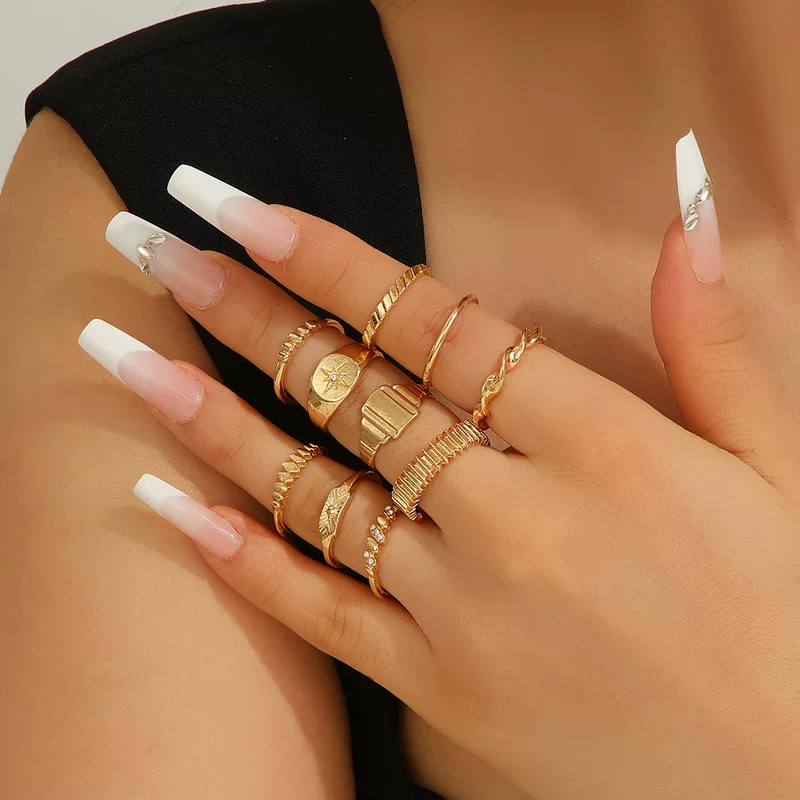 Ring, set, Amazon, internet celebrity, punk style, European style