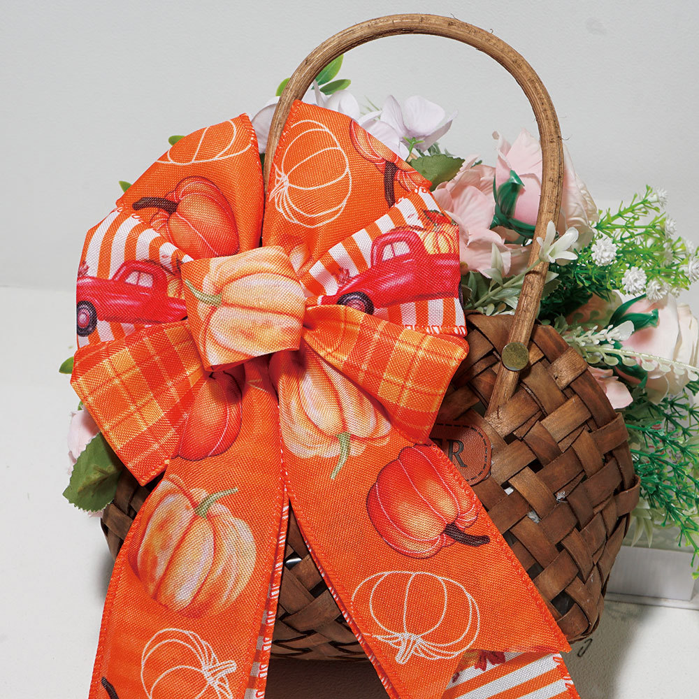 Thanksgiving Ribbon with Ribbon DIY Halloween Scene Decoration Indoor and Outdoor Garden Thanksgiving Decoration Ribbon