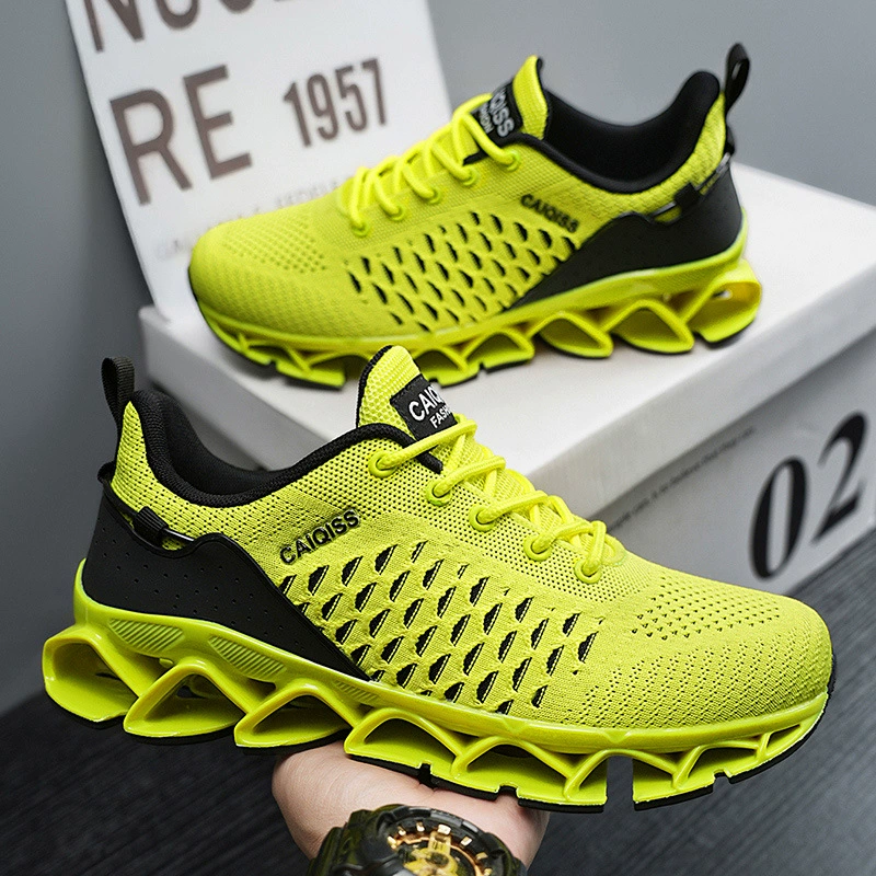 Обувь для пар, осень 2025, летающие тканые дышащие сетчатые туфли, мужская спортивная обувь на лезвии, легкие модные повседневные кроссовки