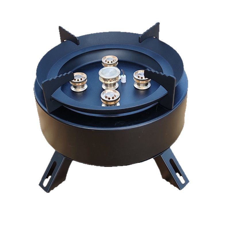 Fuego de cinco estrellas estufas de picnic estufas de tarjeta al aire libre con una caldera de picnic estufas portátiles al por mayor