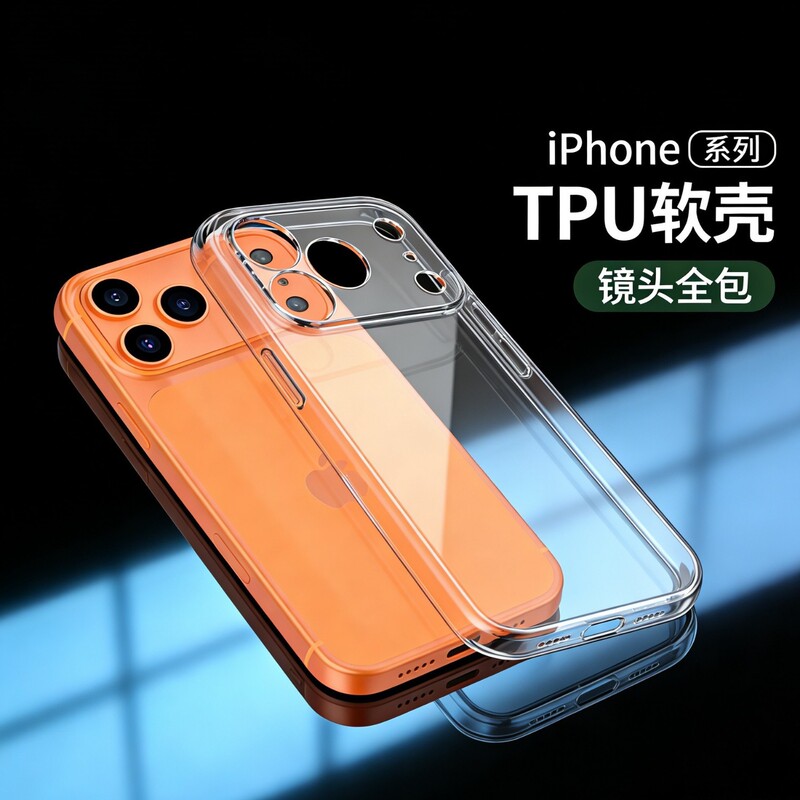Iphone17E Mobile Phone Case Transparent Suitable for Apple 17P Protective Case Tpu High-Transparency Soft Case Max Cross-Border X Full Package