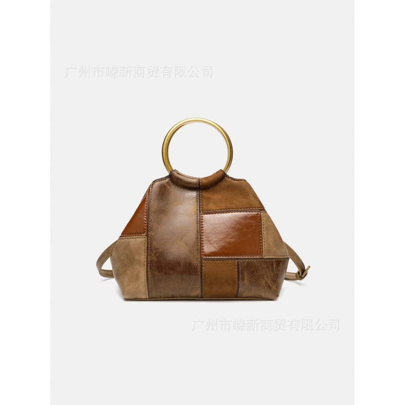 Z Brand 2026 Summer Casual Simple Color-Blocking Handbag for Women, Hard-Shell Mini Fashion Crossbody Bag, Commuter Tote Bag