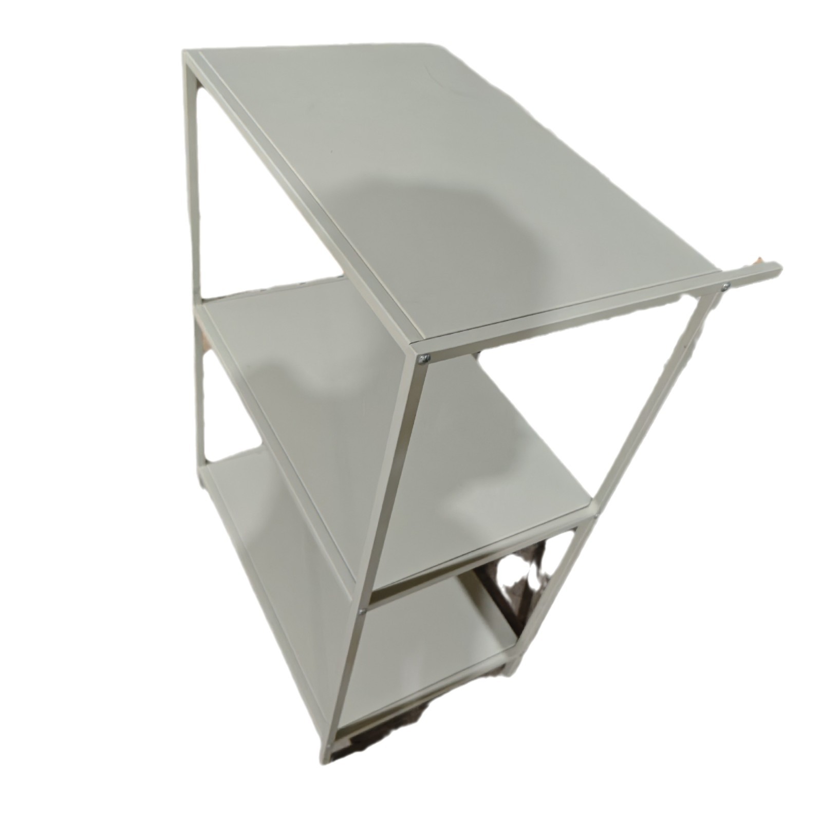 Nuevo estilo nórdico de tres pisos de oficina móvil estante de almacenamiento de habitaciones domésticas estante de exhibición de almacenamiento de acabado de estante de almacenamiento