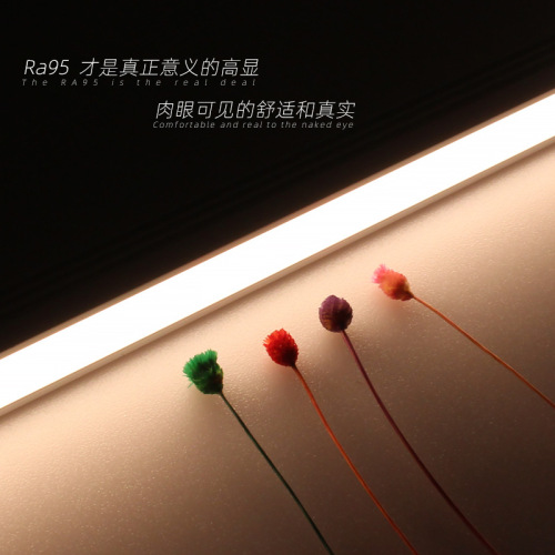 Ra95 high-lumen COB tape light 24V low-voltage aluminum track linear light source dual-triple 3500K self-adhesive linear light