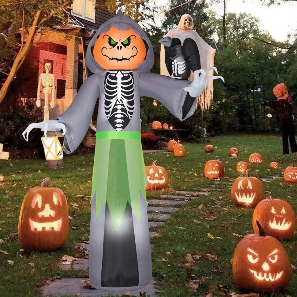 Трансграничная поставка Hansheng надувная воздушная модель белого призрака ведьмы тыквы призрачные украшения