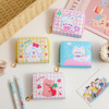 Square cartoon wallet, cute card holder, polyurethane short bag, Korean style