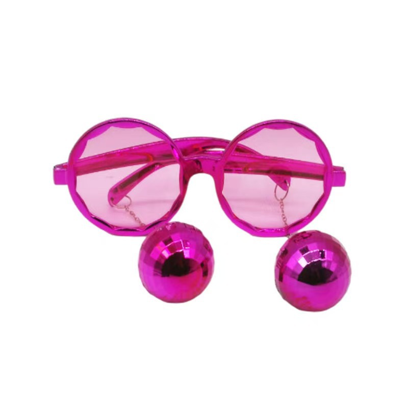 Cross-border single party gafas de bola especular bola láser tridimensional disco bola reflectante bola colgante gafas de cadena