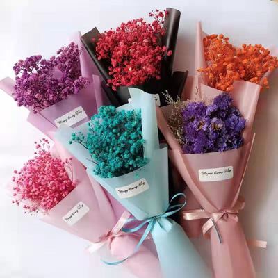 Manufactor wholesale Dried flowers Bouquet of flowers Gypsophila Spend eternity Forget me not finished product Souvenir  Stall up Preferred