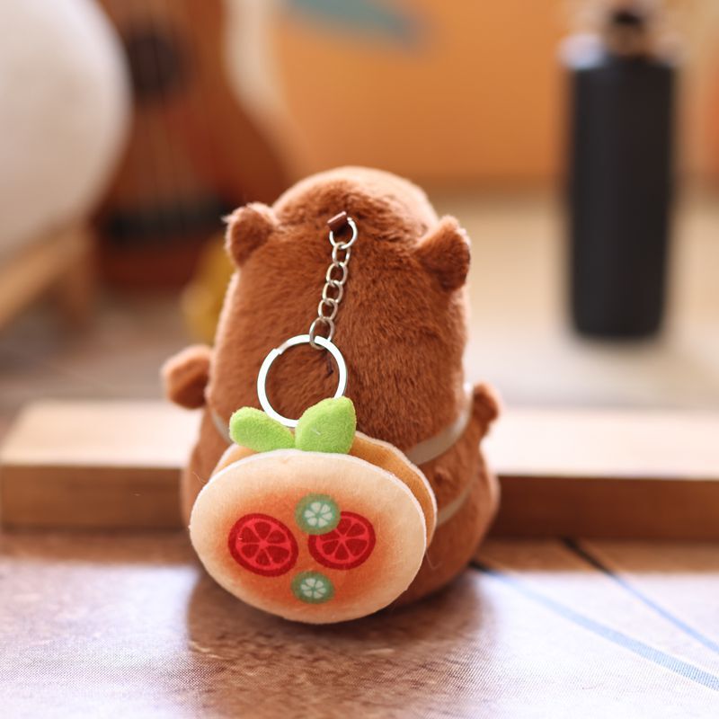 ネットの赤いかわいい萌えカピバラのペンダントのぬいぐるみのぬいぐるみのカピバラのバッグのペンダントのキーホルダーの人形|undefined
