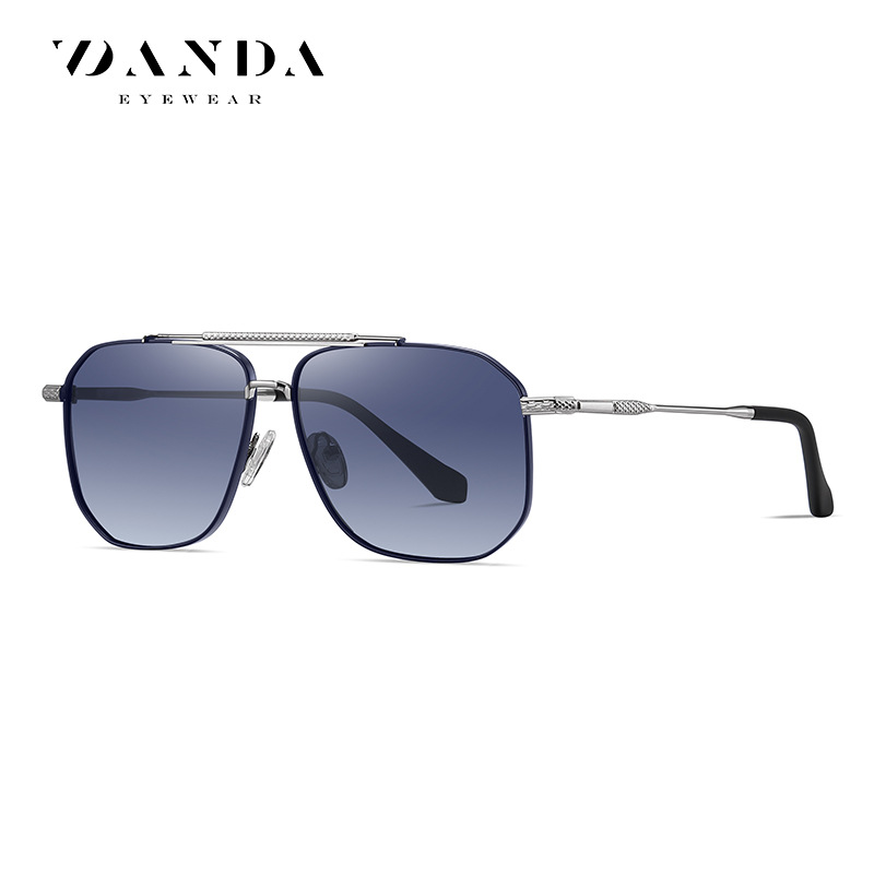 2023 nuevas gafas de sol polarizadas de los hombres de doble haz cuadrado gafas de sol al por mayor JS8538 miopía gafas de sol